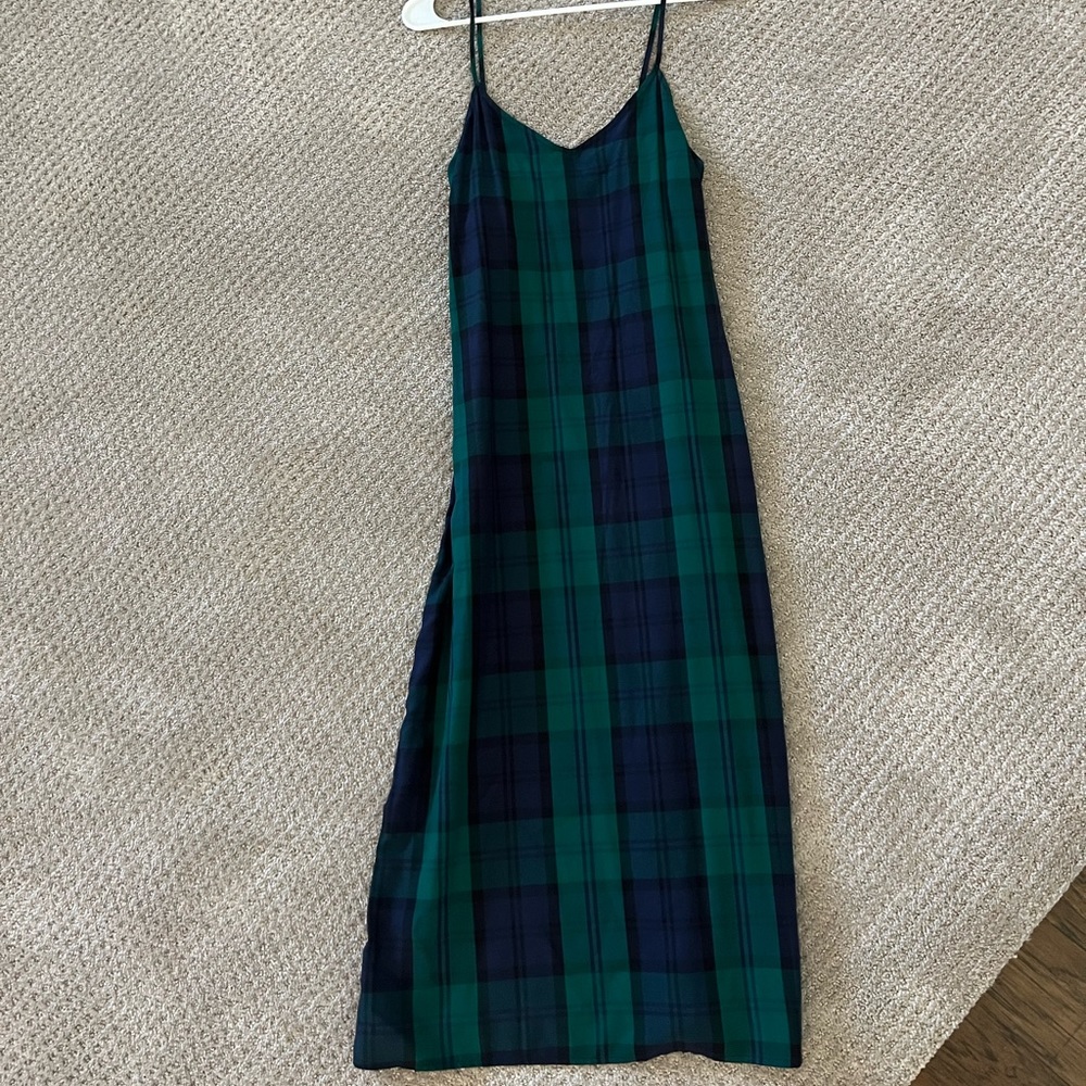Plaid slip dress